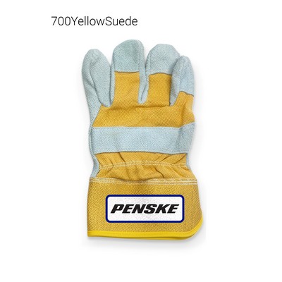 Yellow Suede Cowhide Leather Work Gloves (Pairs)