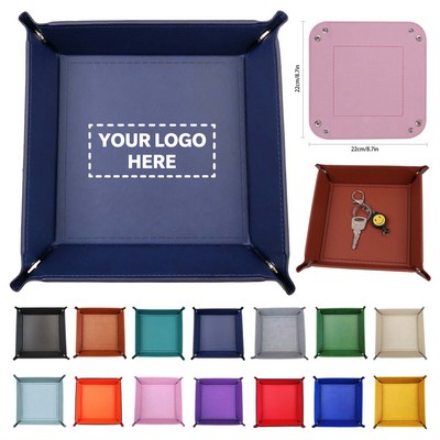 Collapsible Faux Leather Entryway Organizer