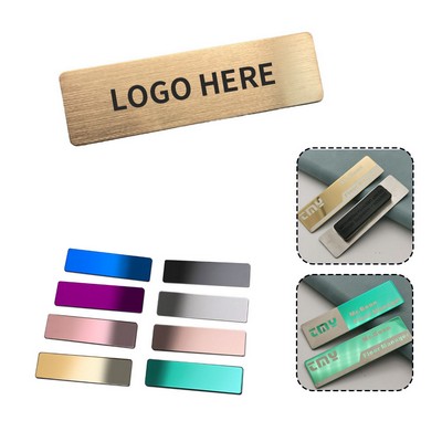 Durable Stainless Steel Nameplate with Optional Pin or Magnet