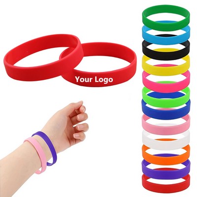 Solid Color Silicone Wristbands, Suitable For Teens & Adults