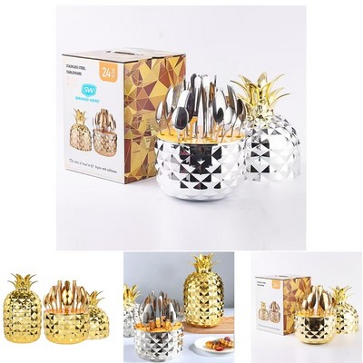 24-Piece Stainless Steel Flatware Set