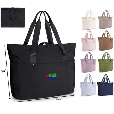 Foldable Tote Bag With Zipper