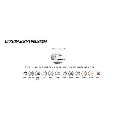 Titleist Players Ball Marker Custom Script Hat