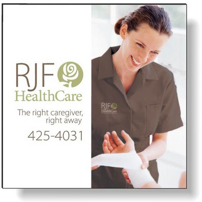 Stock Square Magnet (2.69"x2.69") Square Corners Full Color Imprint White Vinyl Topcoat