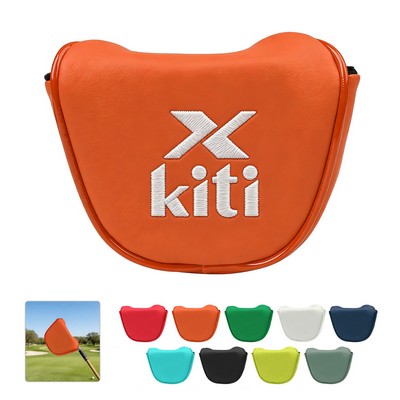 PU Leather Golf Putter Head Cover W/ Magnetic Closure