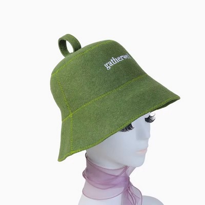 Colorful Bucket Wool Sauna Hat