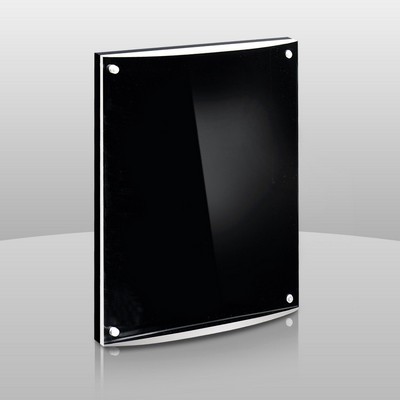 Black 3-D Curvature Sculpture (9"x7"x1 1/4")