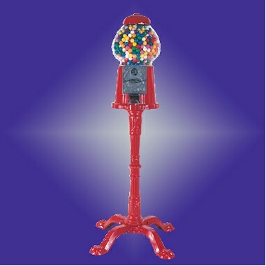 15" Gumball Machine W/ Red Stand (Screened)