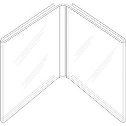5"w x 7"h Clear Styrene Book Style Table Tent/Sign Holder