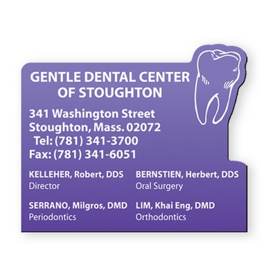 2.5" X 3" Tooth Stock Shape Vinyl Magnet - 20mil