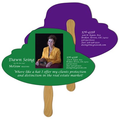 Dress Hat Fast Hand Fan (2 Sides) 1 Day