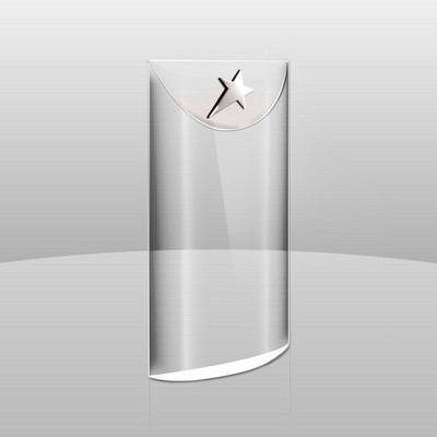 Monolith Curvature w/Chrome Star Award (8"x3 1/2"x1 3/4")