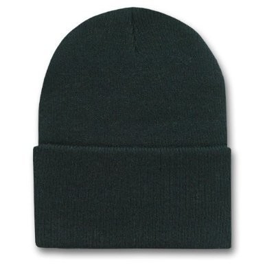 Big Black Knit Acrylic Cap