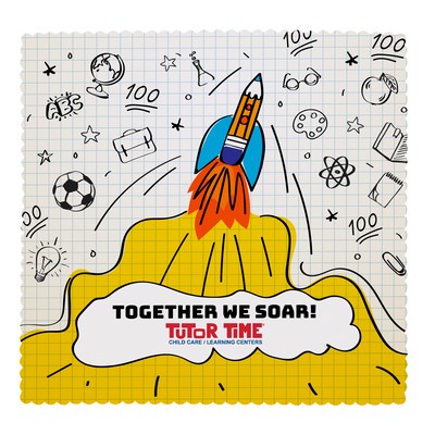 Microfiber Cloth 6x6 with Custom Card in Bag