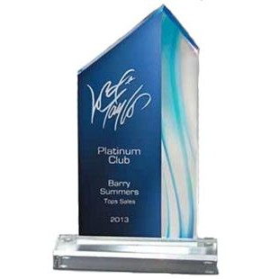 12 1/4" Acrylic AQUA Series Plaque Peak Award