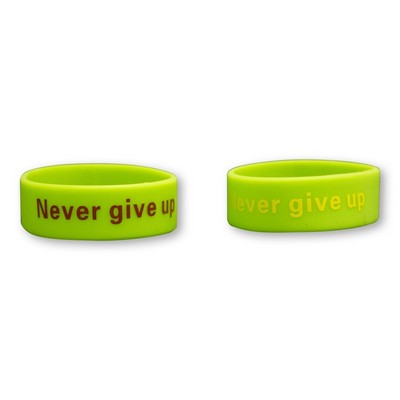 3/4" Screen Printed Silicone Awareness Bracelets
