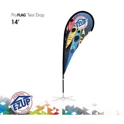 ProFlag™ 14' Tear Drop Flag w/Folding Base, Pole, & Storage Bag