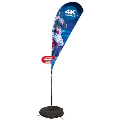 6' Streamline Teardrop Sail Sign Flag,2-Sided,3-Leg Scissor