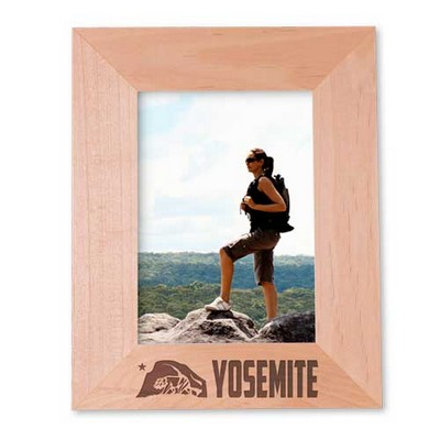 Wood Picture Frame - Laser Engraved