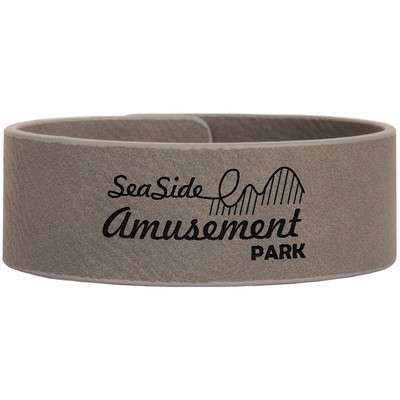 Cuff/Bracelet, Gray Faux Leather