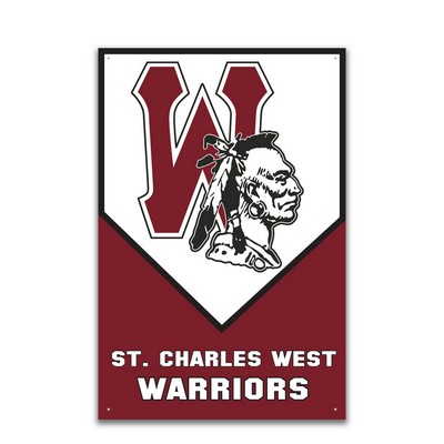 Metal 24X36 One Sided Sign. Full Color