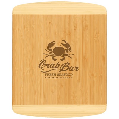 13.5" x 11.5" Bamboo 2-Tone Cutting Board