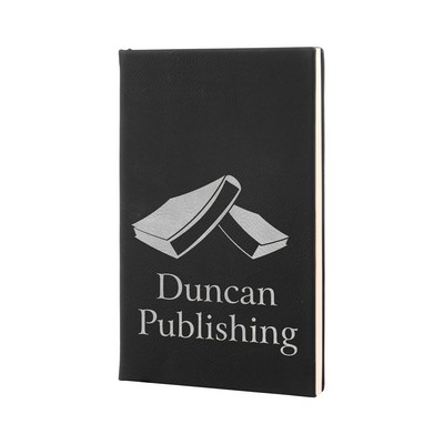Leatherette Journal (Black/Silver)
