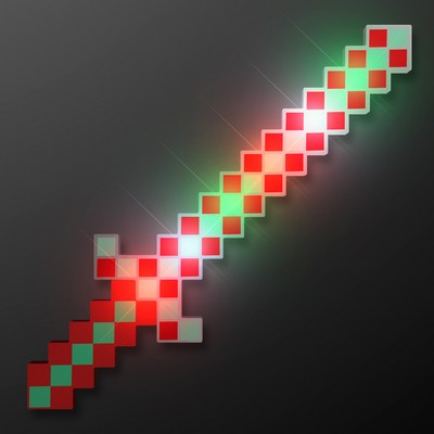 Light Up 8-Bit Christmas Sword Pixel Toy - BLANK