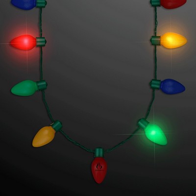 9 Lights Christmas Bulb Necklace - PRINTED