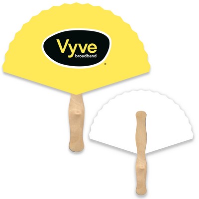 Lightweight Full Color Single Sided Rd Triangle Shape Paper Hand Fan