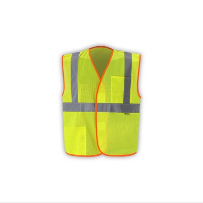 High Visibility Economy Vest, Class 2, Lime, Hook & Loop Closure