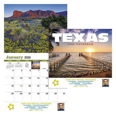 Texas Appointment Calendar - Stapled