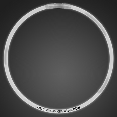 22" White Glow Necklaces - PRINTED