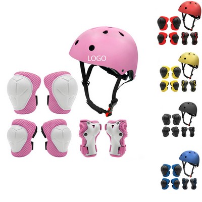 Skateboard Bike Helmet CPSC Certified with Knee Pads Elbow Pads Wrist Guards