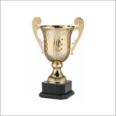Gold Colored Metal Italian Cup 22 1/2" H