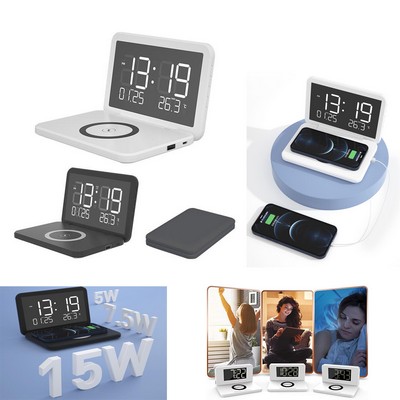 2" 1 Alarm Clock Wireless Charger