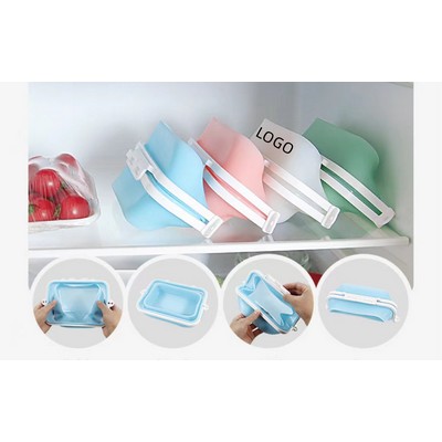 Refrigerator Food Storage Container Can Be Superimposed Fridge Storage Box Transparent Silicone