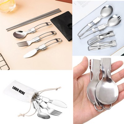 Stainless Steel Folding Utensil Set