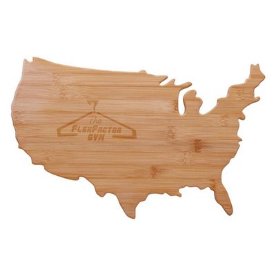 USA Shape Bamboo Cutting Board