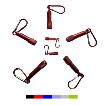 Mini Led Flashlight With Matching Carabiner Clip