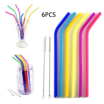 6 Piece Set Reusable Straw