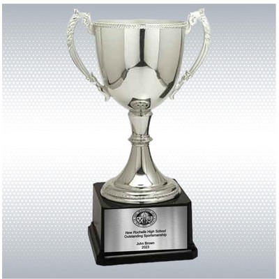 11" Silver Completed Zinc Cup Trophy