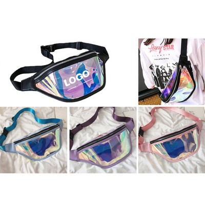Pvc Transparent Waist Bag Clear Laser Fanny Pack