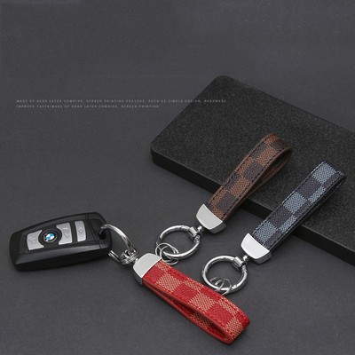Leather Car Key Chain Metal Car Keyring Keychain