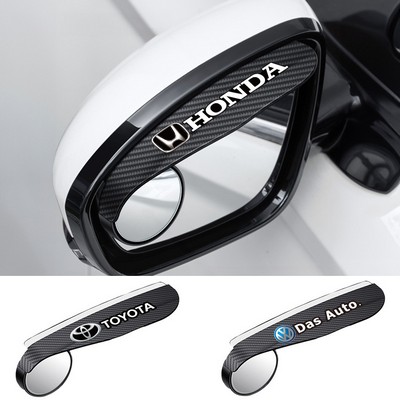 Pair of Car Rain Eyebrow Round Mirror