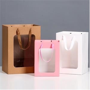 Clear Window Kraft Paper Bags