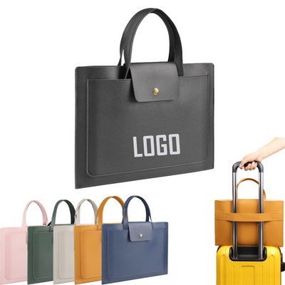 Luxury Leather Business Laptop Briefcase (16 2/5''x11 1/2'')