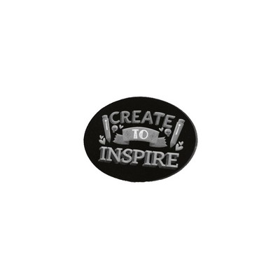 5" x 7" Black Granite Oval Tile