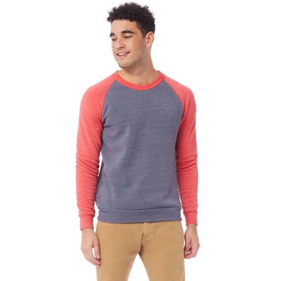 Alternative Mens Champ Colorblocked Fleece Crew