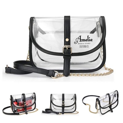 Thick PVC Transparent Crossbody Bag